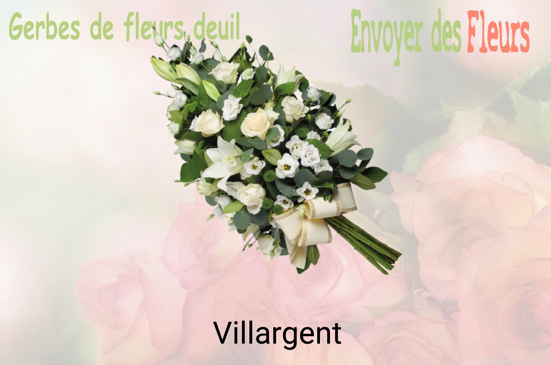 Gerbe de fleurs de deuil livrée à Villargent